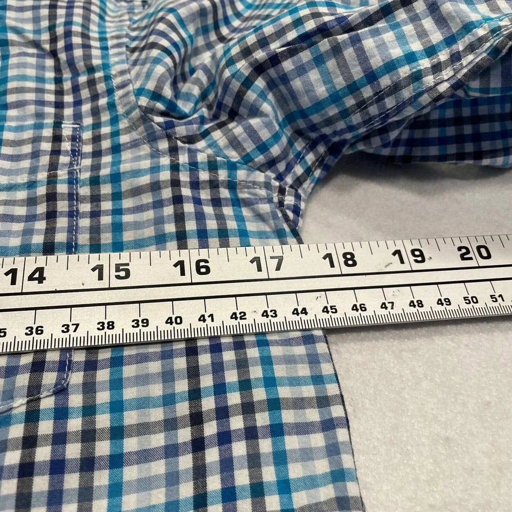 Children's Place Est 1989 Boys Size XL 14 Button Up Shirt Blue Plaid Long Sleeve